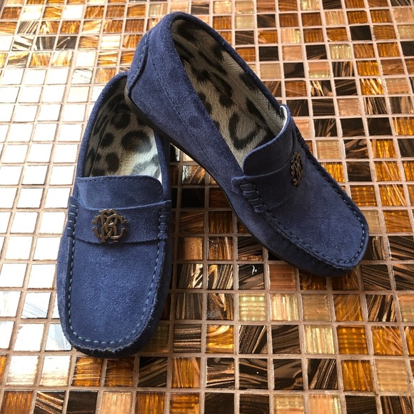 Roberto Cavalli Monogram Suede Loafers - Picture 1 of 11